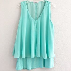 Cha Cha Vente Aqua Sleeveless Top M